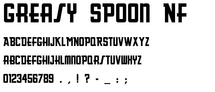 Greasy Spoon NF font